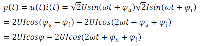 正弦穩(wěn)態(tài)電路的瞬時功率表達(dá)式