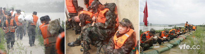 抗洪救災的軍人 抗洪救災的軍人