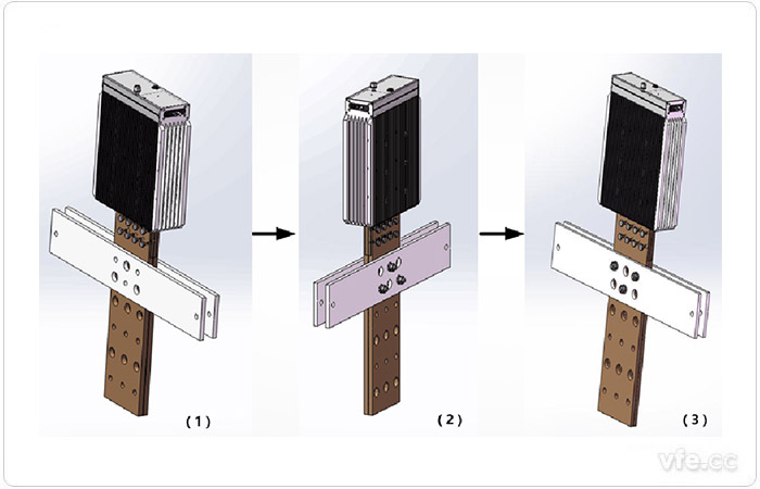 傳感器與搭接銅排在絕緣橫梁的固定 傳感器與搭接銅排在絕緣橫梁的固定